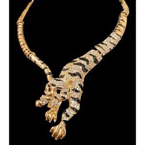 NEW Jumping Leopard Collar Necklace